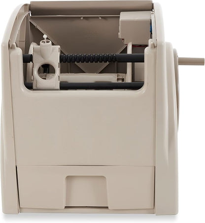 Suncast 2 Pack Automatic Rewind Garden Hose Reel, 100 ft. 5/8 in. Vinyl Hose Holder, Light Taupe