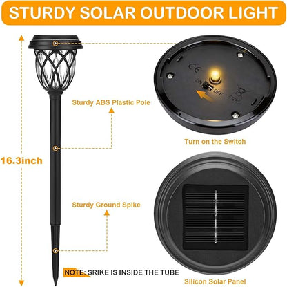 Solar Lights Outdoor 8 Pack Solar Garden Lights Waterproof IP65 Solar Landscape Lights Solar Pathway Lights for Patio, Yard, Driveway Decoration (Warm White