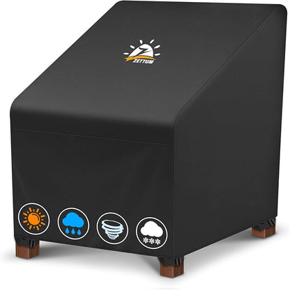 Zettum Patio Chair Cover - 600D Outdoor Chair Cover Waterproof & Heavy Duty, Lawn Lounge Deep Seat Furniture Cover for Swivel Chair, Wicker Chair, Rocking Chair, Single Sofa Chair - 35 x 38 x 31 Inch