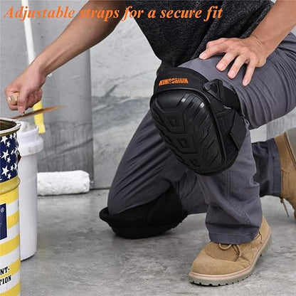 Professional Knee Pads for Work, Construction Gel Knee Pads, with Soft Duty Foam Padding, Heavy-duty Shell and Anti-Slip Straps for Indoor, Outdoor Gardening, Flooring, Cleaning, Tiling