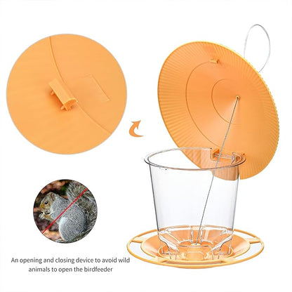Bird Feeder Outdoor Hanging for Wild Bird Seed, Yellow