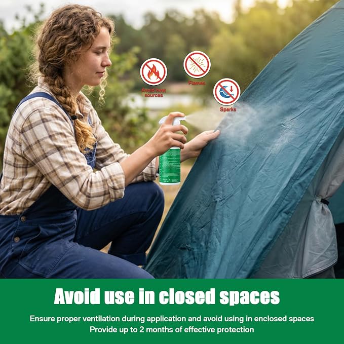 Tent Waterproofing Spray Outdoor, 17oz Waterproof UV Protection Stain Resistant Gear Fabrics Water Repellent Spray for Camping, Hiking, Daily Use