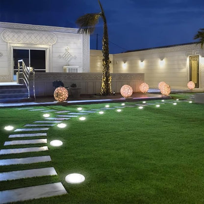 NFESOLAR 16 Pack Solar Lights Outdoor, 16 LEDs Bright Solar Ground Lights Outdoor Waterproof for Pathway Garden Yard Lawn Walkway Driveway (White)
