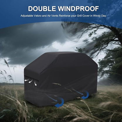 Grill Cover for Outdoor Grill,600D Heavy Duty Bbq Cover for Blackstone 36" Griddle,Waterproof Grill Cover with Air Vent and Click-close Straps,Fit More 4-Burner Flat Oven Griddle without Hood