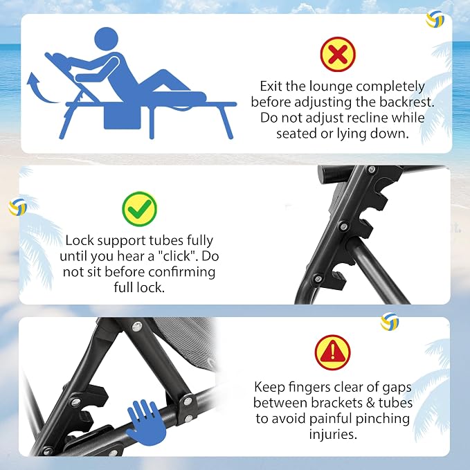 Flamaker Oversize Face Down Chaise Lounge Chair, 27 Inch Wide Foldable Outdoor Patio Chair, 5-Position Adjustable Tanning Chair with Face& Arm Holes for Sunbathing, Pool, Beach, Lawn (Grey, 1 Pcs)