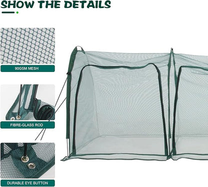 Flexible Net Grow Tunnel - Garden Greenhouse Plant Mesh Covers Growhouse Cloche for Protecting Fruit Vegetables Plants Cultivation from Animals (3M)