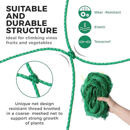 Kikhope Trellis Netting for Climbing Plants, 3 Pack 5.9x8.8 ft Heavy Duty Garden Trellis Netting for Cucumber, Vine, Tomato, Plants Trellis Net for Climbing Vine Plants Fruits & Vegetables