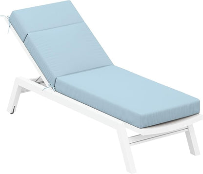 Chaise Lounge Cushion for Outdoor Furniture, Waterproof Fade and Tear Resistant Lounge Deck Chair Cushions for Patio Lawn Pool Resort Hotel