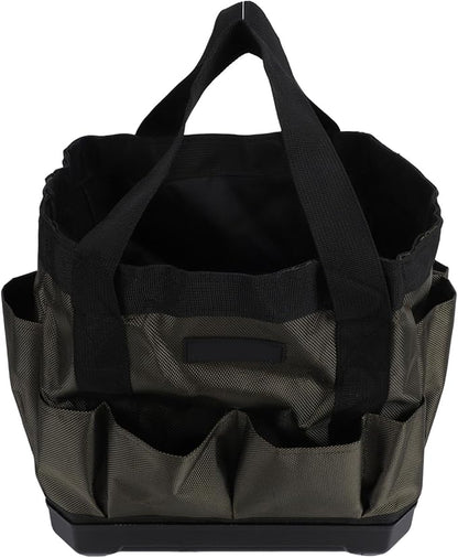 Zunate Heavy Duty Garden Tool Bag Organizer with 15 Pockets, Foldable & Standable, 600D Oxford Fabric & ABS Base for Gardening, Home Storage