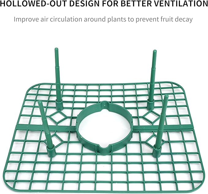 SooGree 5 Pack Strawberry Supports Garden Fruit Plant Cage Strawberry Holder Cradles Plastic Tray Keep Strawberries Off Rot and Dirt