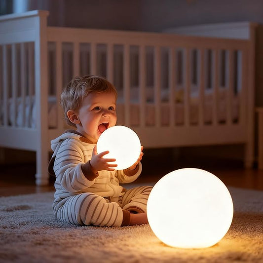 20-inch Giant LED Ball Light, Commercial Grade Outdoor Globe Landscape Lighting, RGB Color Changing, Rechargeable Waterproof Orb for Hotels