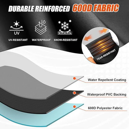 Grill Cover for 850FB2/850M and 1300M PB1250CS Pit Boss Grills,600D Heavy Duty Water-Resistant BBQ Cover with Adjustable Windproof Straps for Pit Boss Wood Pellet Grills All-Season Protection