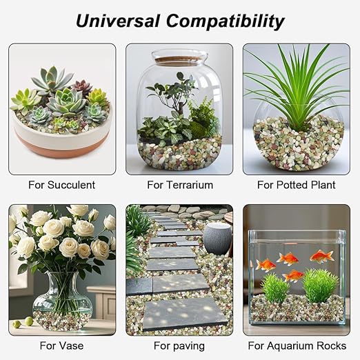 Decorative Ornamental Pebbles,Landscaping Pebbles,River Rocks,Garden Landscaping Stones,Gravel Filler for Home Decoration Flower Bed Fish Tank Plants Vases Succulents (1, Green, 10 Pounds)