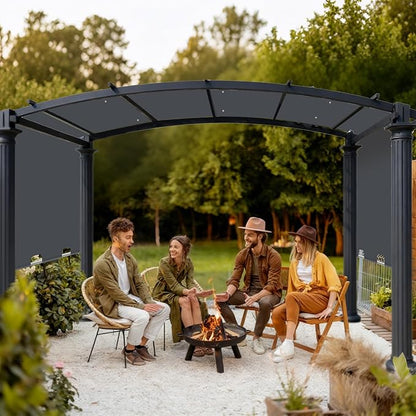 85'' x 208'' Universal Pergola Replacement Cover for Doubleton Steel Pergola L-PG080PST, Waterproof Sunshade Canopy Top for Patio Gazebo, Deck, Porch, Yard, Outdoor Cover Only (Light Gray)