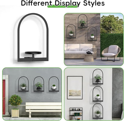 Wall Planters for Indoor Plants, Plant Holder Hanger Indoor, Wall-Mounted Planter Frame for Outdoor, Vertical Hanging Flower Pots Holder Plant Stand for Home Decor, 3 Pack