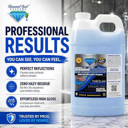 Nano-Tech Repellent Wash - Multi-Surface Glass Cleaner Spray for Granite, Wood, Stainless Steel & Kitchen Appliances - Cleaning Supplies - Made in USA 1 Gallon