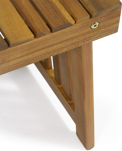 Christopher Knight Home Hilton Outdoor Acacia Wood Folding Side Table, Teak Finish