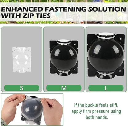 Tree Root Growing Box, Air Layering Pods Propagation Kit, Reusable Half Transparent Plants Asexual Reproduction Grafting Ball with Zip Ties for Fast Propagation Plants (12 Pcs Small)