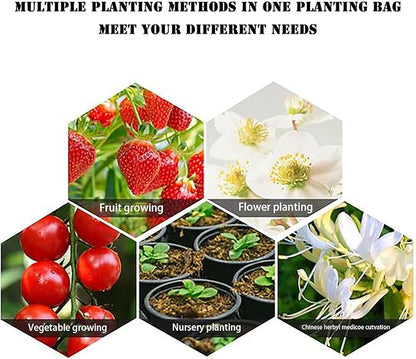 2024 Hanging Strawberry Planter - Upside-Down Patio Garden Tomato Grow Bags With Handle for Outdoor (3)