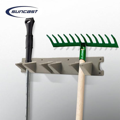 Suncast 2 Pack Wall Stud Mounted Garden Tool Hanger Organizer for Garage or Storage Space, 24 x 4.25 x 6 Inches, Holds Up to 6 Long Handled Tools