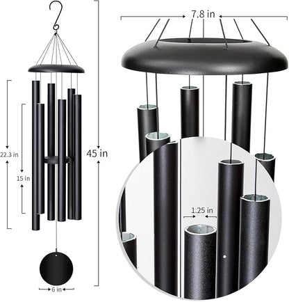 Wind Chimes for OutsideDeep Tone, 45 in Large Wind Chimes Outdoor, Wind Chime Gifts for mom/Grandma, Christmas, Garden Décor