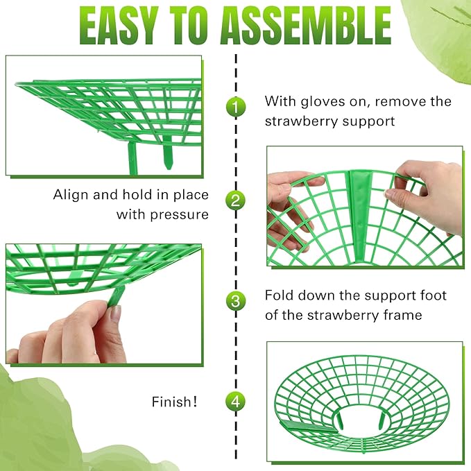45 Pieces Strawberry Supports Strawberry Plant Holders Stand Waterproof Strawberry Plant Trellis Protectors Reusable Strawberry Growing Racks Frame for Plant Flower Fruit Strawberry Garden Planting