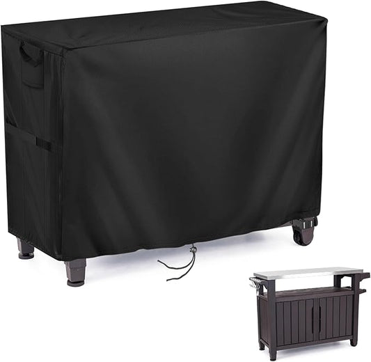 Prep Table Cover for 52 Inch Keter Unity XL Portable Outdoor Table and Storage Cabinet, Outdoor Bar Tables Cover Waterproof Heavy Duty for Patio Grill Tables
