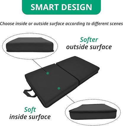 Kneeling Pad for Gardening, Exercise, Cleaning, Mechanic Work, Extra Thick Memory Foam Knee Cushion,Bath Kneeler Pad, Knee Pads for Women, Men, Baby Bath, Garden, Yoga Knee Cushion (Black)