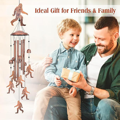 Bigfoot Wind Chimes for Outside,Big Foot Sasquatch Gifts for Men Women/Memorial Gifts/Birthday Gift Metal windchimes Outdoors/Indoors,Garden Decor,Patio,Home,Porch,Yard Decoration
