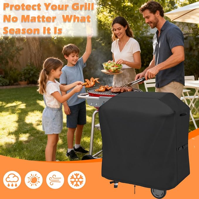 Grill Cover for Charbroil Performance Small Grill & Bistro Pro Grill for CB1250073P4, CB1250116P6, Heavy Duty Waterproof BBQ Cover for Char Broil 25302145 25302146 25302148 25302161