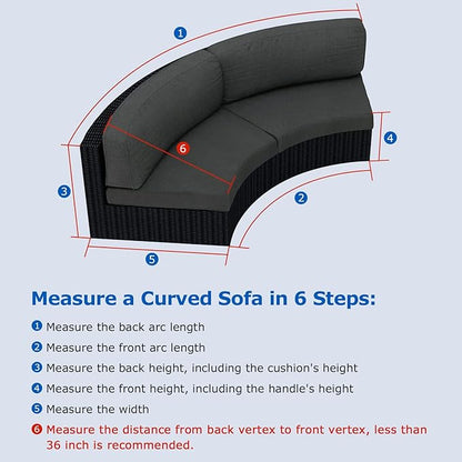 SunPatio Ourdoor Waterproof 120 Inch & 190 Inch Sectional Sofa Cover Bundle