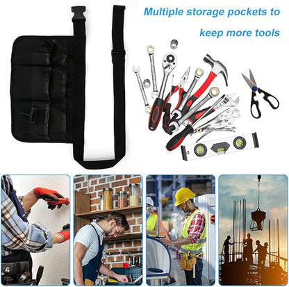 Number-one Gardening Tool Waist Bag Belt, Adjustable Garden Canvas Waist Bag with 7 Pockets of Different Sizes and Depth for Holding Gardening Tools and Home Decoration Tools