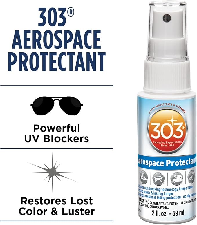 303 Products Aerospace Protectant – UV Protection – Repels Dust, Dirt, & Staining – Smooth Matte Finish – Restores Like-New Appearance – 2 Fl. Oz. (30302)
