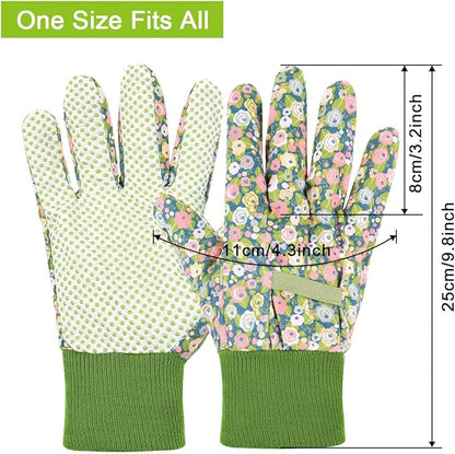 Ainiv Floral Gardening Gloves for Women/Ladies, Non-Slip Garden Work Gloves,Breathable Yard Work Glove Light Working Gloves