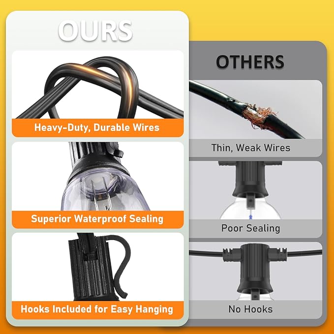 100FT Outdoor Solar String Lights with Remote, USB Rechargeable LED Patio Lights with 52 Timer Dimmable ST38 Edison Bulbs, Enhanced 5W Solar Panel Outside Hanging Lights for Porch Garden Deck Backyard