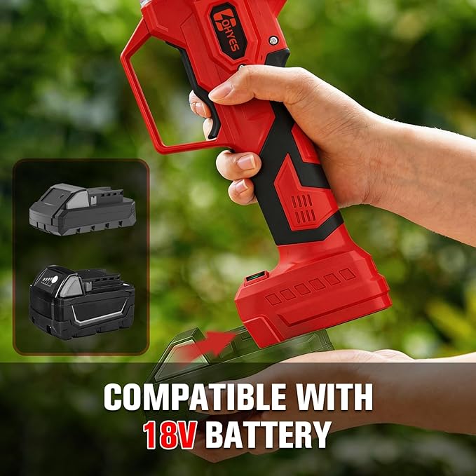 ohyes Pruning Shears Max 1.6IN Cutting Diameter Compatible with Milwaukee 18V Battery Packs with LCD Display SK7 Blade ohyes For Gardening & Tree Pruning(Battery not included)