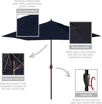 California Umbrella 9' Rd Sunbrella Aluminum Patio Umbrella