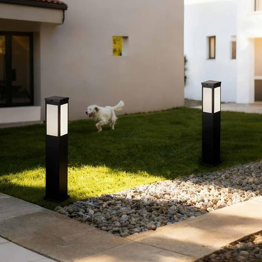 Outdoor Landscape Path Light E26 Bollard Lighting Fixture IP54 Waterproof Pathway Light with Stainless Steel Garden Floor Lamp Outdoor Walkway Lights for Lawn Courtyard Driveway Decoration