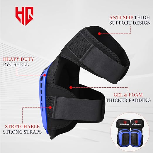 Professional Knee Pads for Work,Construction Knee Pads for Men and Women,Upgrade Thickened Foam Pads and Gel,for Roofing Gardening Cleaning Floors,Adjustable Thigh