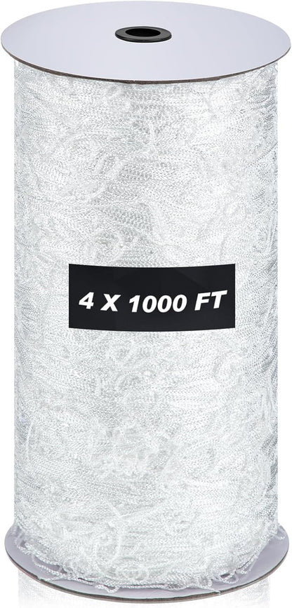 Berlune 4 x 1000 ft Trellis Netting Roll Soft Mesh Nylon Heavy Duty Garden Trellis Netting Bulk for Climbing Plants, Grape Racks, Growing Support Bean, Pea, Tomatoes