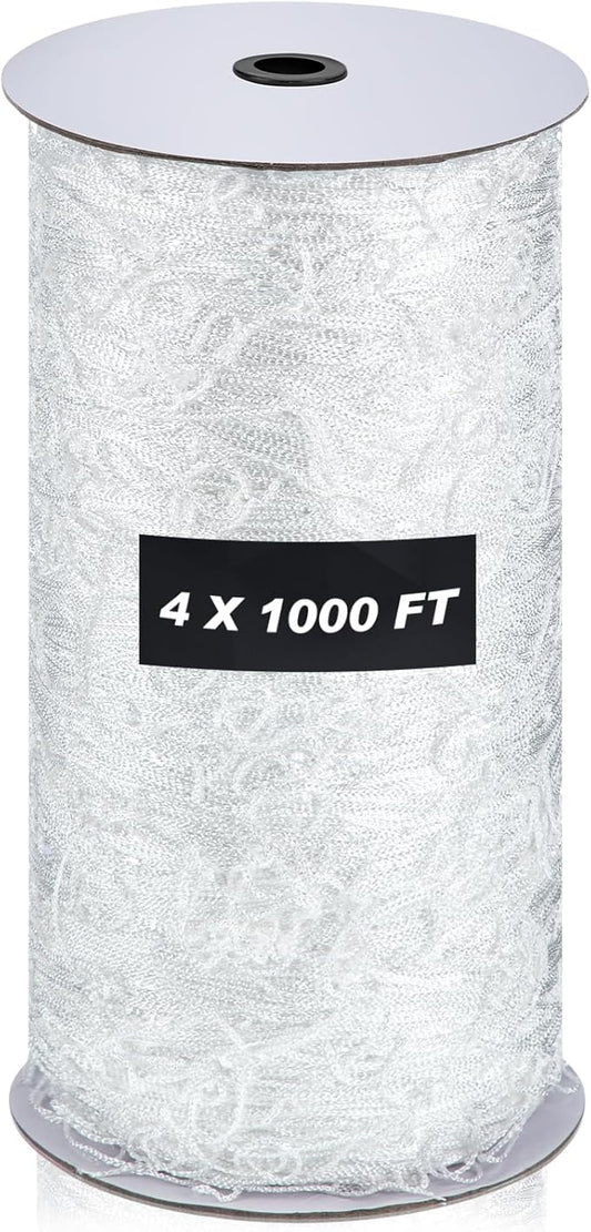 Berlune 4 x 1000 ft Trellis Netting Roll Soft Mesh Nylon Heavy Duty Garden Trellis Netting Bulk for Climbing Plants, Grape Racks, Growing Support Bean, Pea, Tomatoes