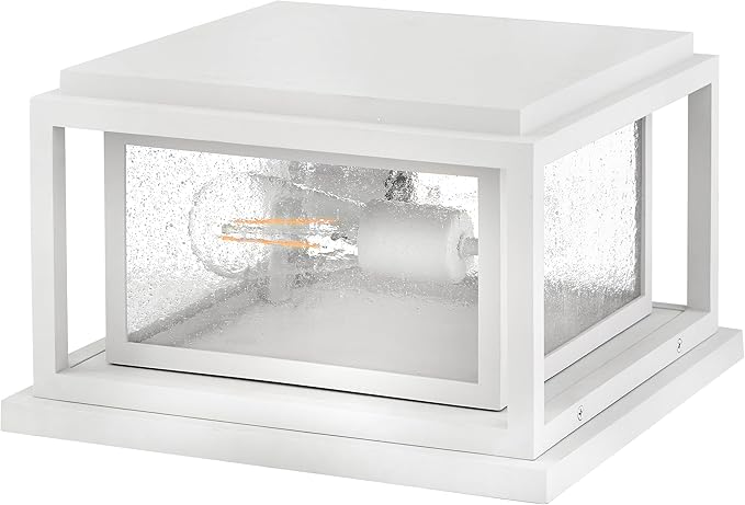 Hinkley Republic Small Pier Mount Lantern 12V, Low Voltage Textured White