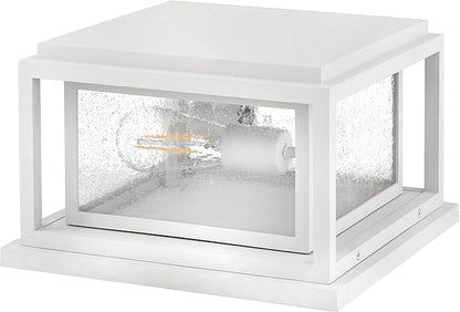 Hinkley Republic Small Pier Mount Lantern 12V, Low Voltage Textured White