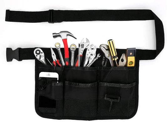 Number-one Gardening Tool Waist Bag Belt, Adjustable Garden Canvas Waist Bag with 7 Pockets of Different Sizes and Depth for Holding Gardening Tools and Home Decoration Tools