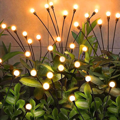 NBQQ Solar Garden Lights Outdoor, Waterproof Solar Powered Lights for Yard Pathway Patio, Swaying Lawn Decor as Gardening Gifts for Women Holiday(Warm White, 10 Pack)