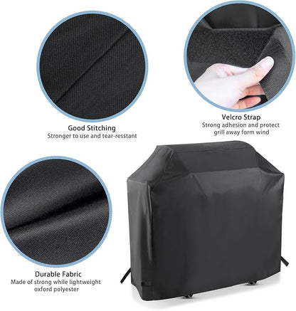 Grills Cover for 2-Burner Patio Grill Cover for Grill Model 52101, 14633 and 14633B (Shelves Folded), 46 Inch 98472 Heavy Duty & Waterproof, Outdoor Barbecue Cover