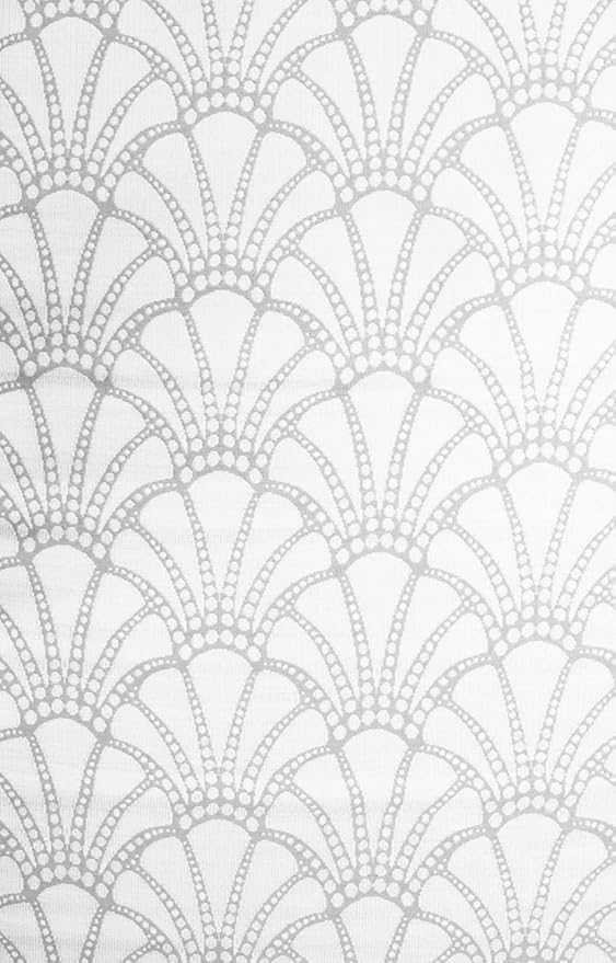 Mad Mats Outdoor Rug, Reversible Plastic Mat for Patio, Porch, Deck, Kitchen & Bath, Scallop, 5' x 8', Stone/White