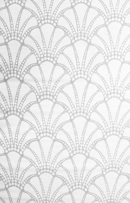 Mad Mats Outdoor Rug, Reversible Plastic Mat for Patio, Porch, Deck, Kitchen & Bath, Scallop, 5' x 8', Stone/White