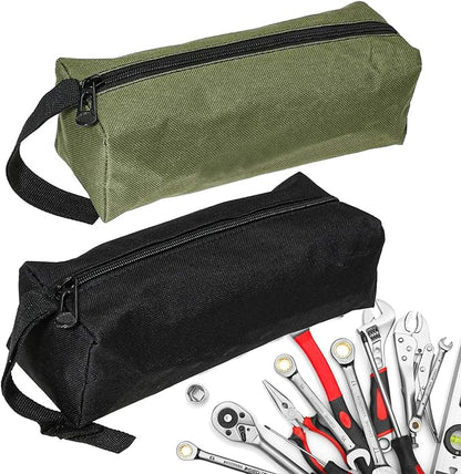 Tool Pouch Bag 2 Pcs Canvas Tool Pouch,Multi-Purpose Tool Bags, Multi-Purpose Small Zipper Tool Pouchs,Screwdriver Tool Bag Set for Organizer Storage Various Electrician Tools