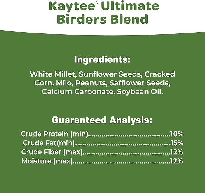 Kaytee Ultimate Nut and Fruit Wild Bird Food for Cardinals, Finches, Chickadees, Nuthatches, Woodpeckers, Grosbeaks, Juncos, 9.75 lb